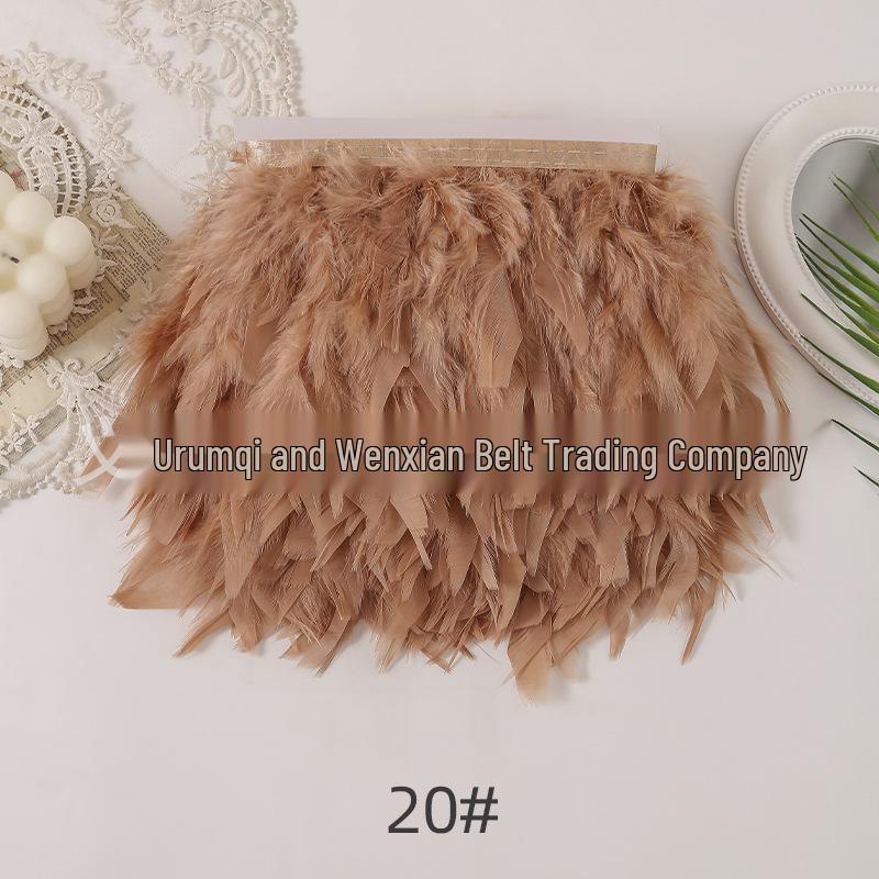 10-15CM Turkey Feather Trim for Clothing, DIY, and Jewelry Decor
