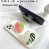Japanese Korean Fresh Leaf Resin Airbag Holder - Retractable Folding Phone Stand