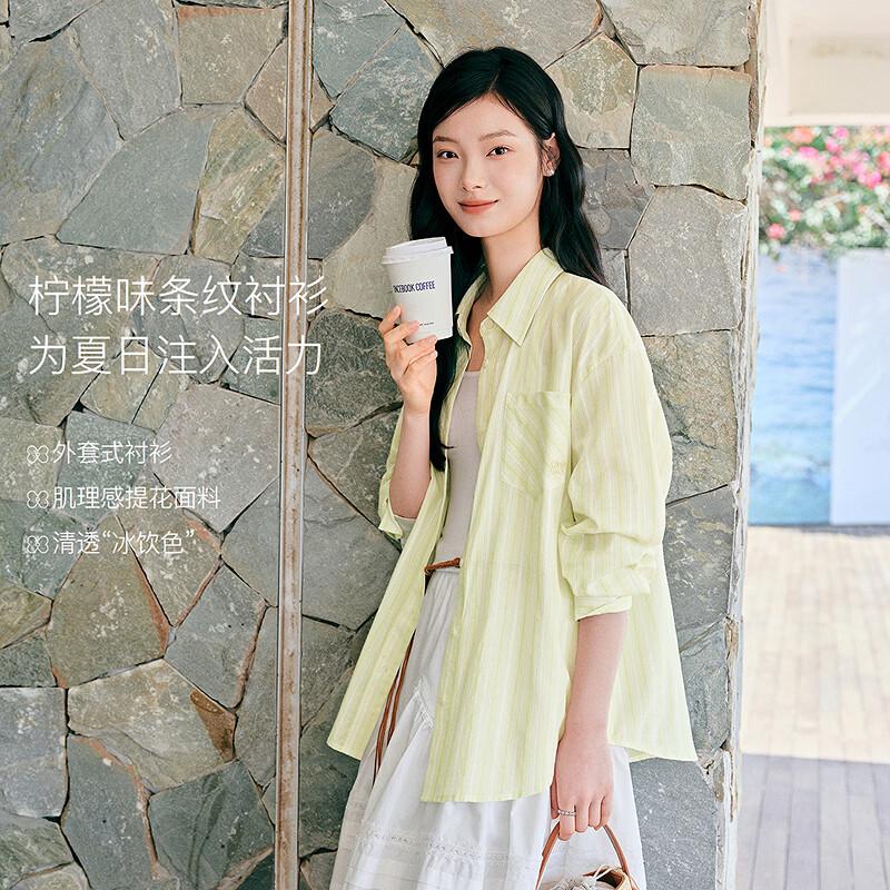 

LED IN Textured Jacquard Stripe Long-Sleeve Shirt XS