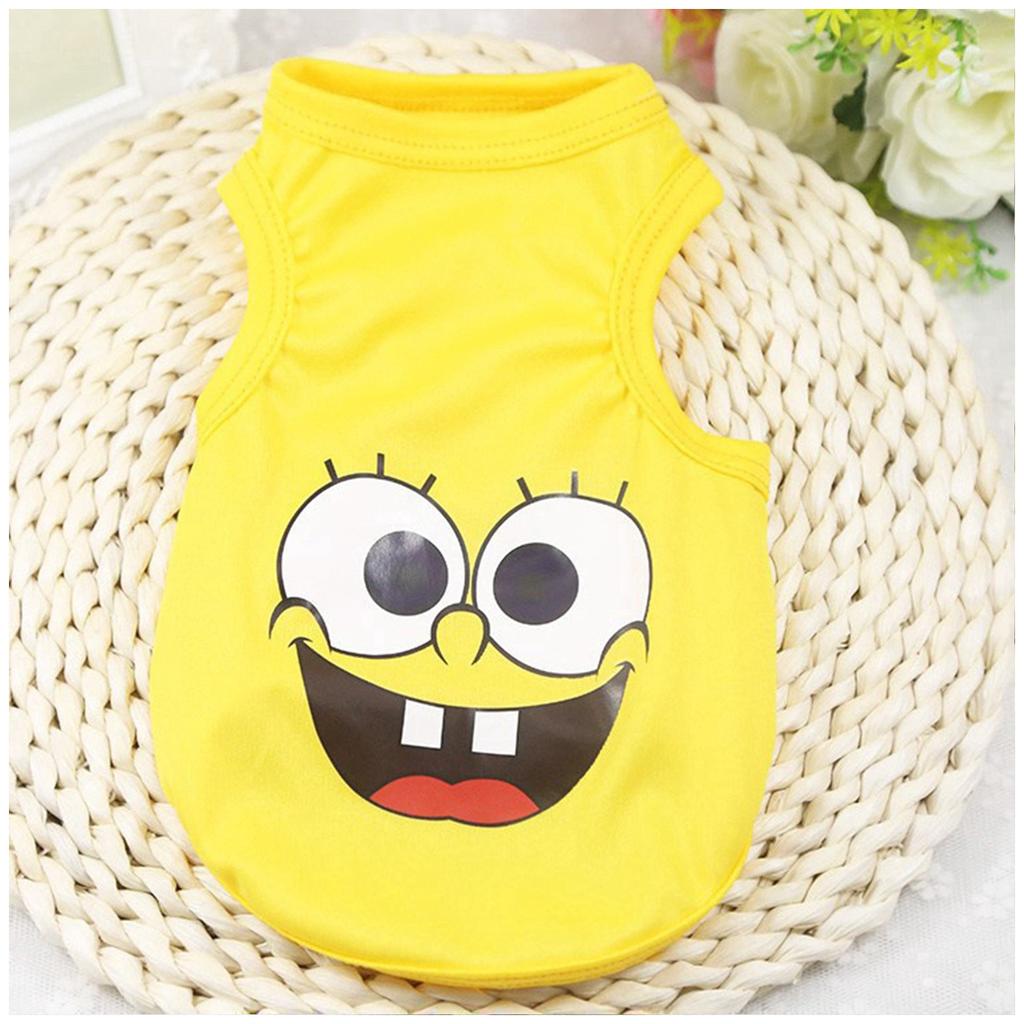 Pet Cartoon Print Vest Dog Clothes Summer Thin Cat Outfit Cute Pet Vest for Small Medium Large Dogs