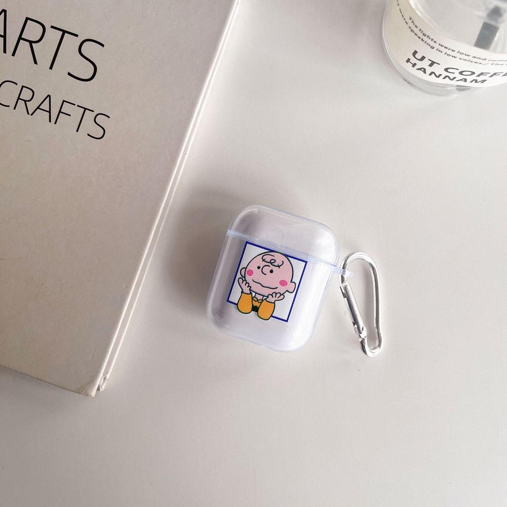 Snoopy Dog Transparent TPU Protective Case for AirPods 2nd Gen Pro Earphones