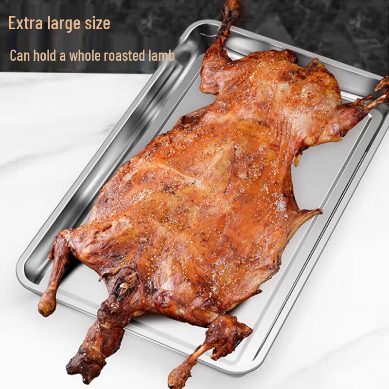 Commercial Stainless Steel Rectangular Serving Tray