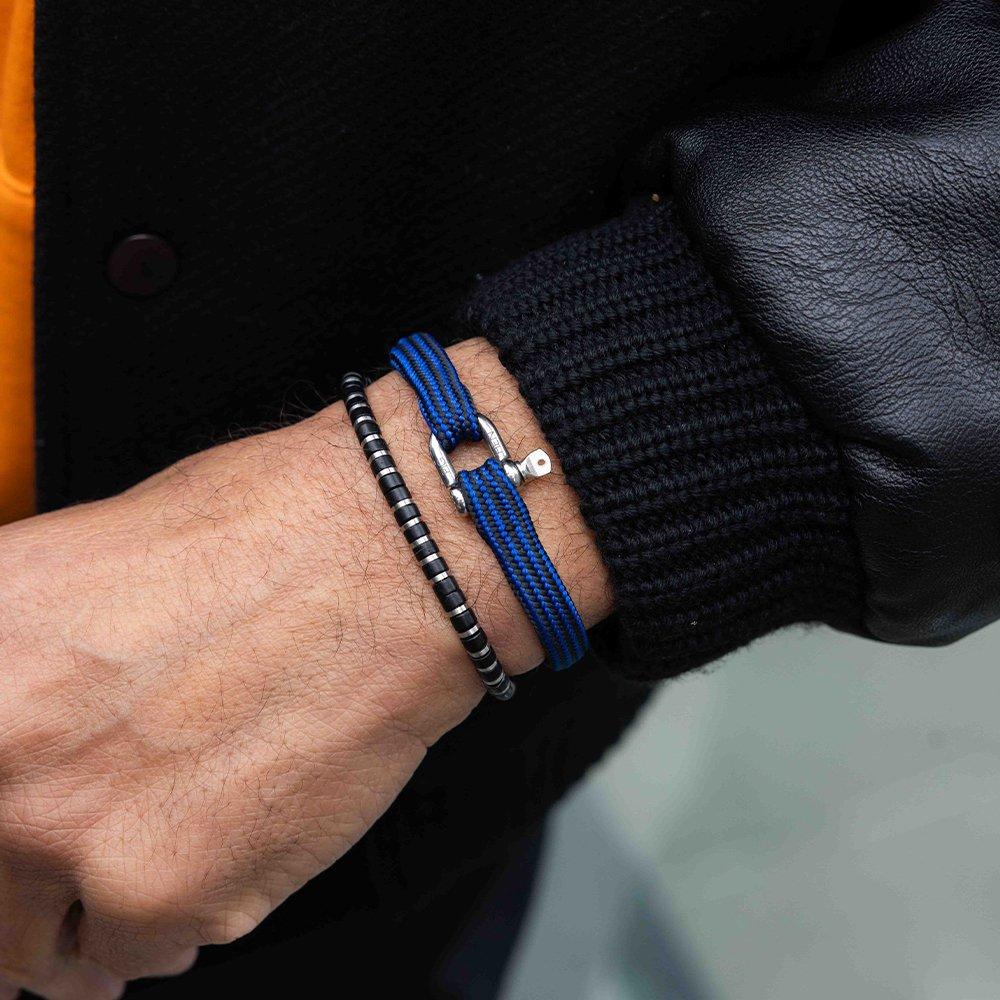 Pig & Hen Brontide 4 Bracelet - Black Agastache x Silver