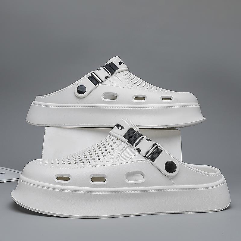 Summer Men Slippers Simple Design Sandals Breathable Garden Shoes Platform Clogs Beach Slippers Flip Flops Indoor Shoes Slides