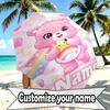 Custom Name Personalized Care Bears Print Umbrella, Auto Open Close, 8‑Rib Sturdy Frame, Commute Camping Hiking Use, Birthday Gift
