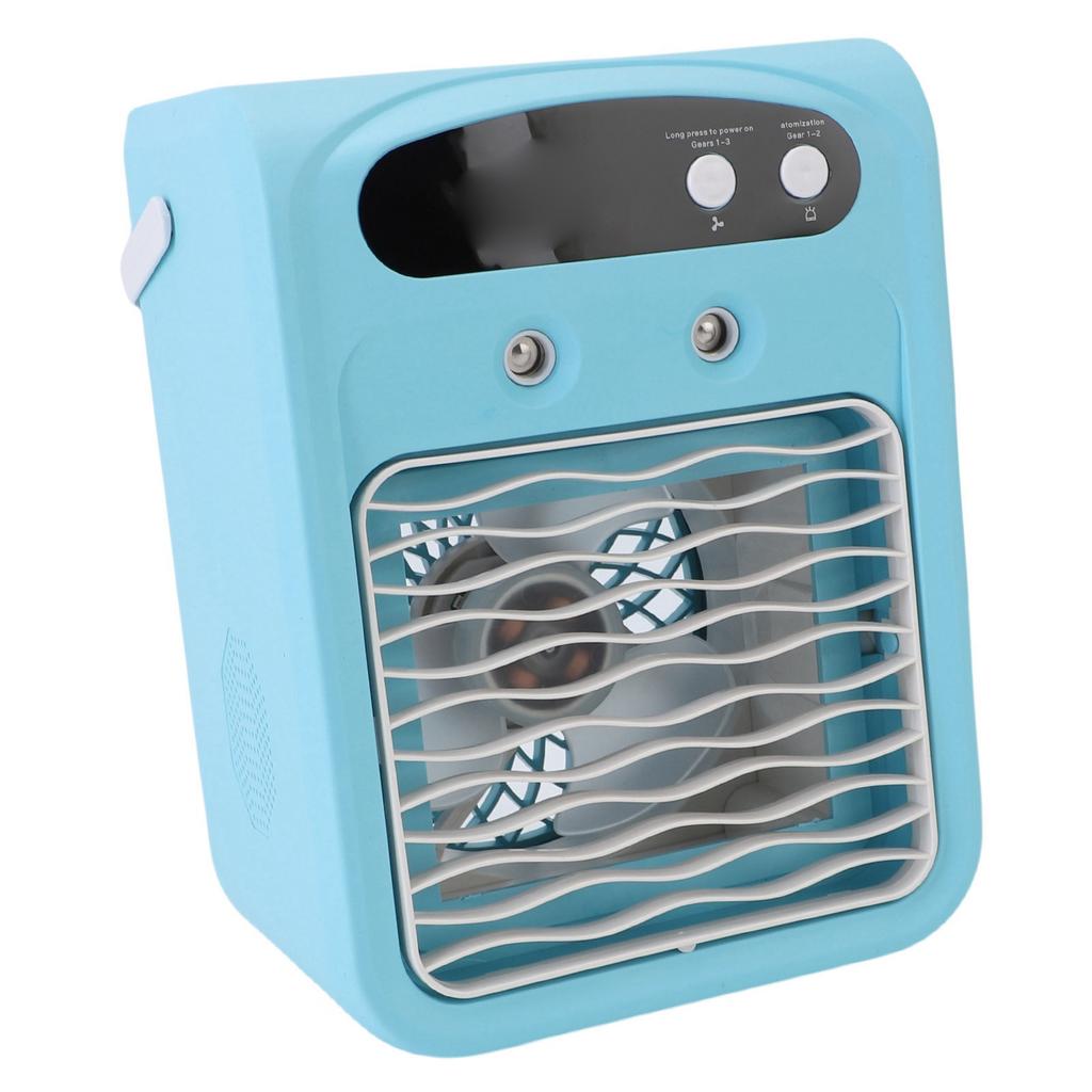 Desktop Air Conditioner with Humidifier 1000ml Water Tank USB Rechargeable Quiet Desk Air Cooler for Bedroom Offices