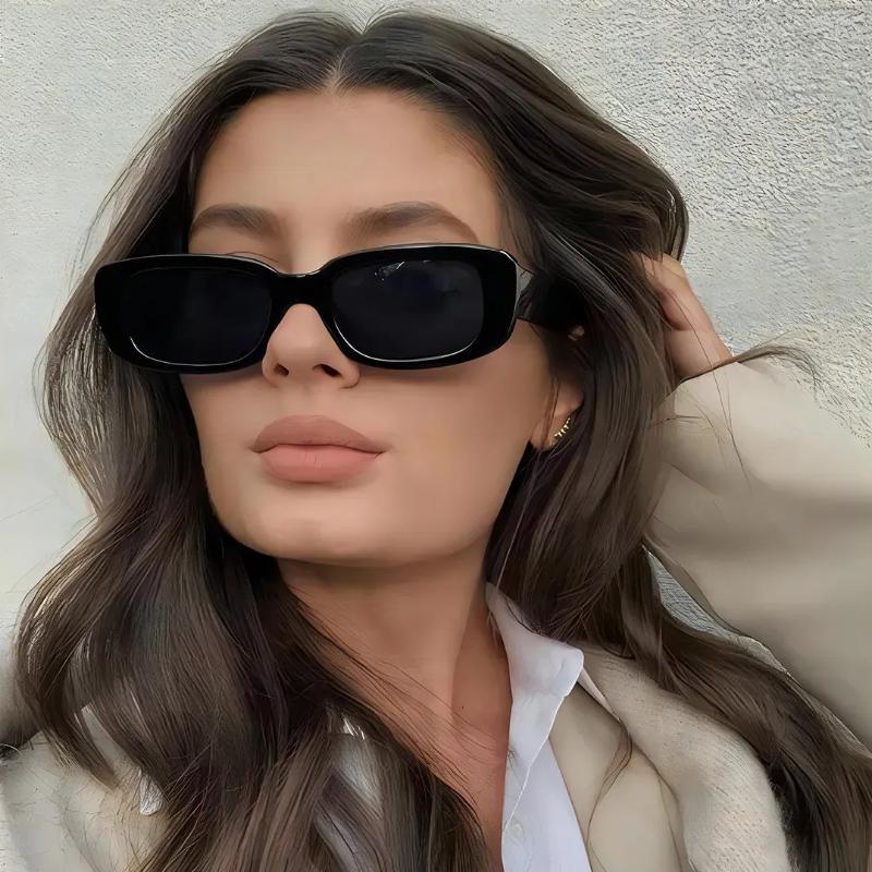 UV400 Rectangle Anti Light Sunglasses for Women Men Hiking Camping Square Punk Eyeglasses Shades Outdoor Sports