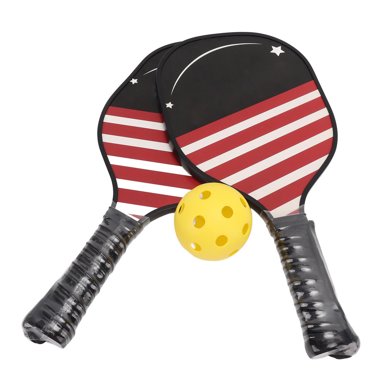 

2 шт. Паддлы для пиклбола Прочные Деревянные ПП Удобная Ручка Легкий Набор для пиклбола с 4 мячами