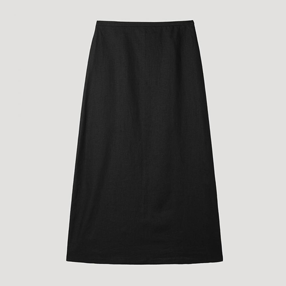 

[She S miSS] Linen A Line Skirt SwwSkp22090 Bk blacks/55