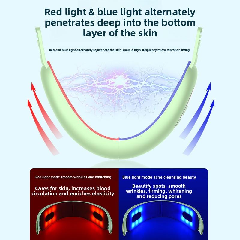 Vibrationsmassage V-Gesichtsinstrument Lifting und Straffung Dünnes Doppelkinn Gesichtsausrichter EMS Mikrostrom Formung Gesichtsschonendes Instrument