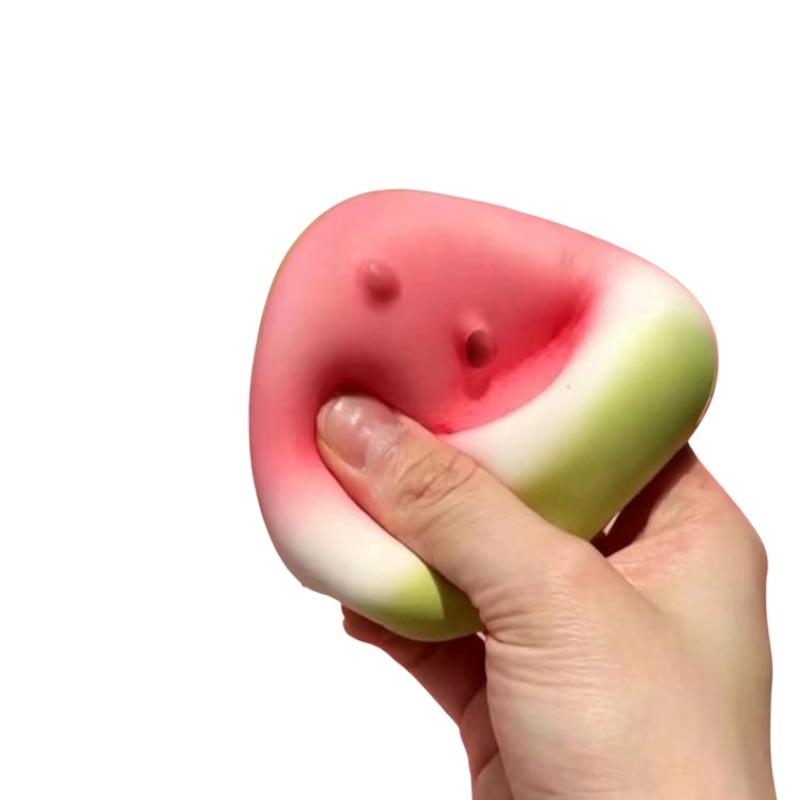 1Piece Cute Watermelon Slow Rebound Decompression Toy Fruit Squishy Fidget Toy Stress Relief Squeeze Toy