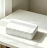 Desktop Collectible Metal Tin Box, Large Rectangular Storage Container for Cookies, Postcards and Small Sundries