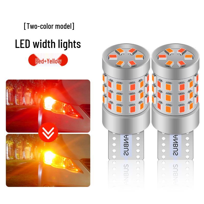 Motorcycle & Car Dual Color High Brightness T10/T15 42SMD Parking/Turn Signal W5W Tail Light Bulb