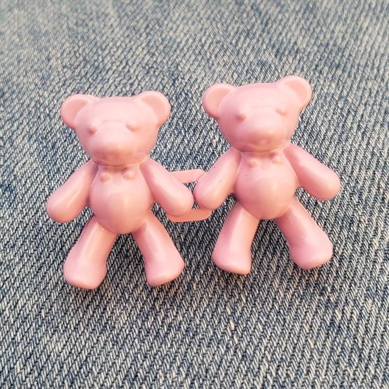 Bear Waist Slimming Adjustable Button Jeans Buckle - Detachable Tightening Pair