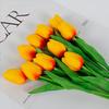 10 Pcs Tulips Simulated Flower Wedding Fake Flower Bouquet Shooting Props Home Living Room Decoration PU Simulated Flower