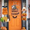 Halloween Door Hanger: Pumpkin Bat & Ghost Festival Decoration