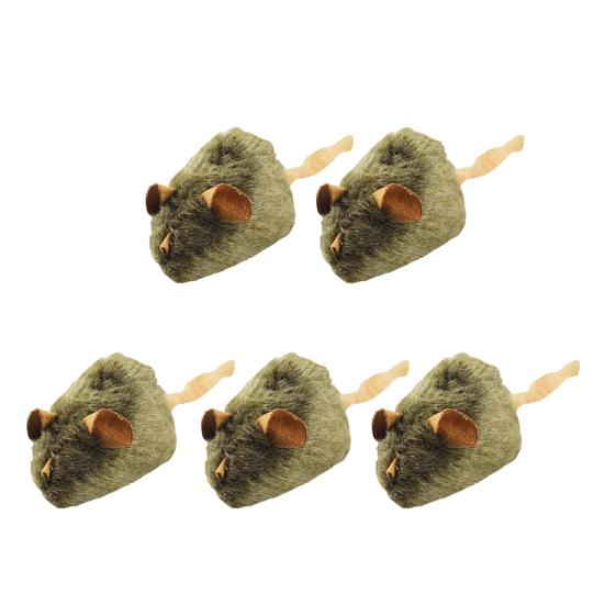 Realistic Simulation Mouse Cat Toy Automatic Squeaky Kitten Interactive Toy Bite Resistant Plush Mice Relieves Boredom Cat Supplies