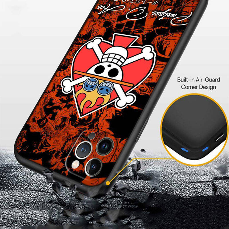 MH118 One Piece LOGO Telefoonhoesje voor iPhone 7 8 11 12 13 14 15 16 17 16E XS Pro Max XR X SE Air