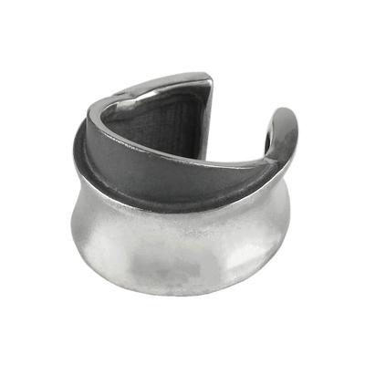 Shinjuku Gin No Kura Twin Line Silver 925 Ear Cuff for Earrings Reverse-Round (Single Ear) Men, Simple, Non-Pierced