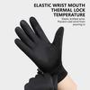 Winter Warm Compatible Full Finger Gloves Men's and Women's Black Anti Slip Thick Gloves Outdoor Cycling Windproof Lining Gloves