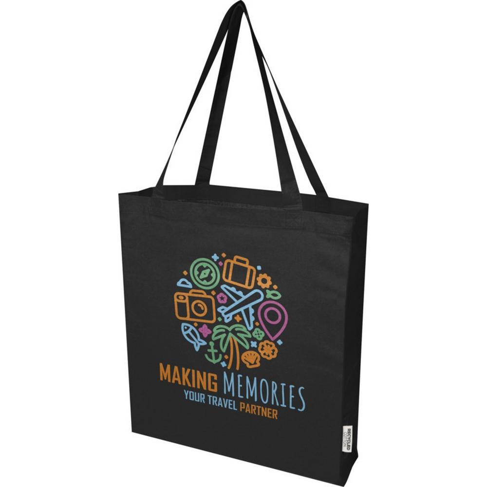 Madras Recycled Cotton Gusseted Tote Bag
