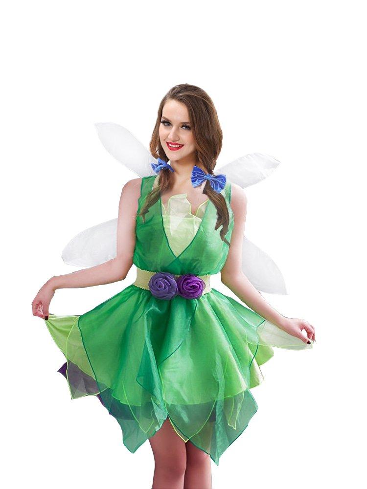 

MAKE CHEERFUL Tinkerbell Costume Cosplay Adult Costume for Women