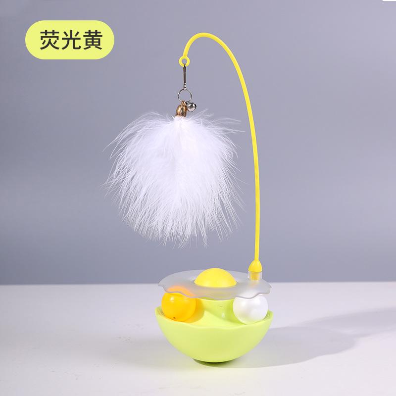 Tumbler Cat Toy Teaser Stick Mint Ball Bell Interactive Cat Pet Supply