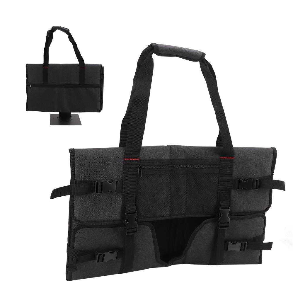 24 Inch Monitor Carrying Case With Handle Black LCD Screen Carrying Case Frosted Cloth Monitor Protective Bag Screen Protection