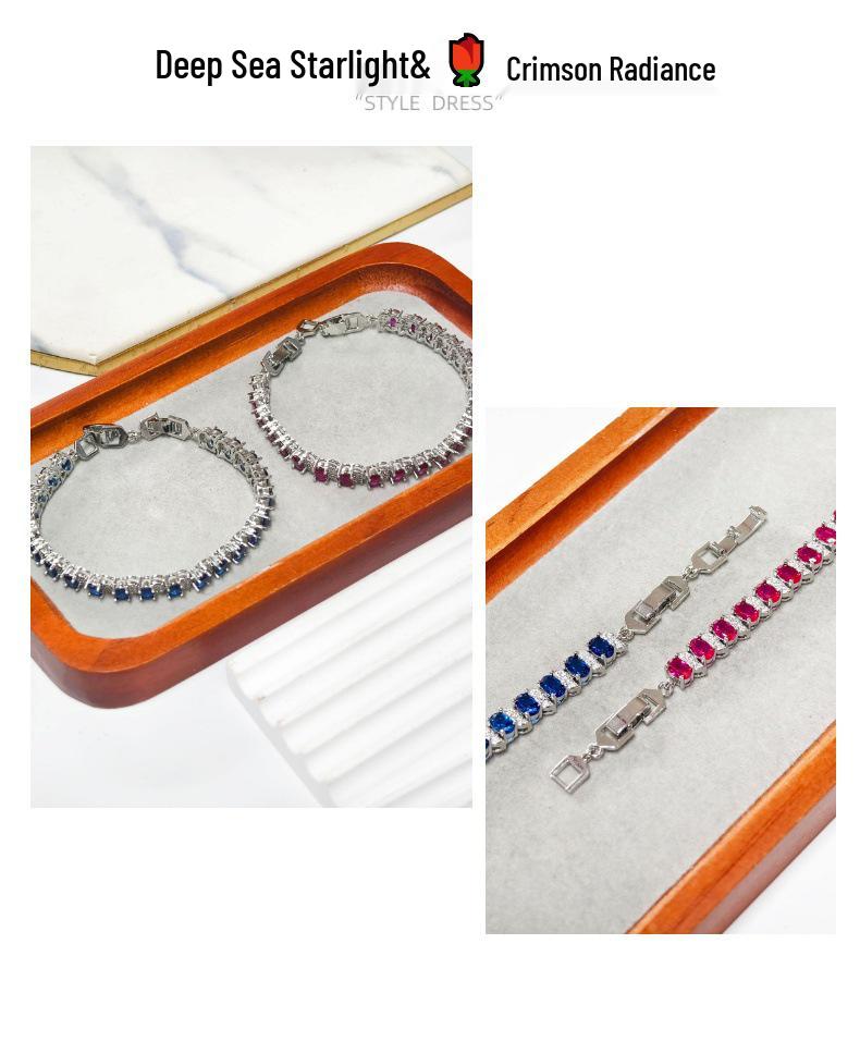 Gesi Luxurious Oval Women's Zirconium Bracelet - Elegant, High-End & Versatile Fashion Accessory.