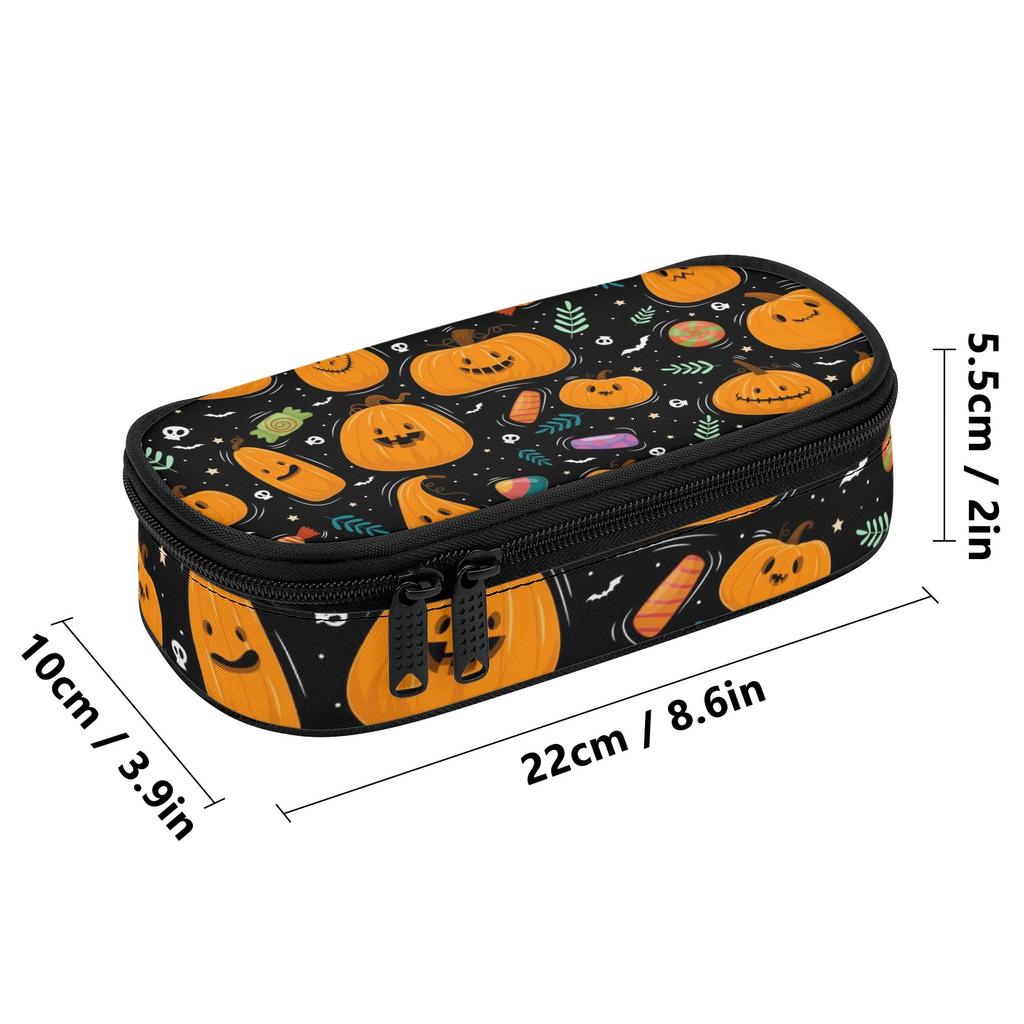 Pen Case Wear Resistant Polyester Portable Secure Zipper Closure with Main Compartment Mesh Pocket and Pen Slots for Students