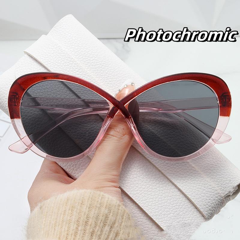 Ellipse Ultra Light Photochromic Sunglasses High Definition Eye Protection Color Changing Driving Fishing Glasses