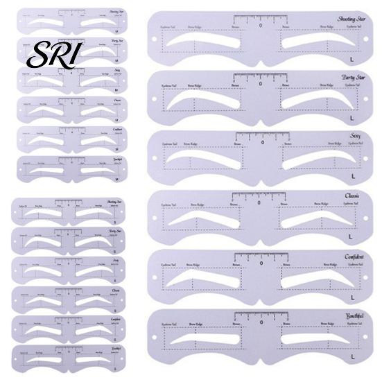 Eyebrow Shaping Tool 1 Set Stencil with Rope Reusable Brow Shaper Drawing Template Tools Card DIY Women Mapping Guide