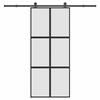 VidaXL Sliding Door Hardware Kit Tempered Glass Aluminum, Sliding Door On Rail, Sliding Door 3332963