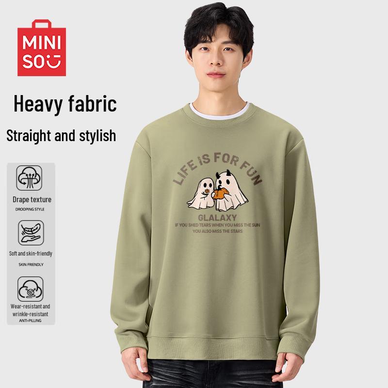 

MINISO Men s Cartoon Graphic Pullover Sweatshirt 4XL