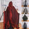 Christmas Velvet Halloween Grim Reaper Cloak Long Hooded Cape Unisex for  Devil Witch Wizard Christmas Cosplay Red Death Cloak