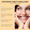 Vanilla Mint Toothpaste Tablets Deep Clean Teeth Stains Yellow Teeth Tartar Fresher Breath Portable Tooth Cleaning Tablets