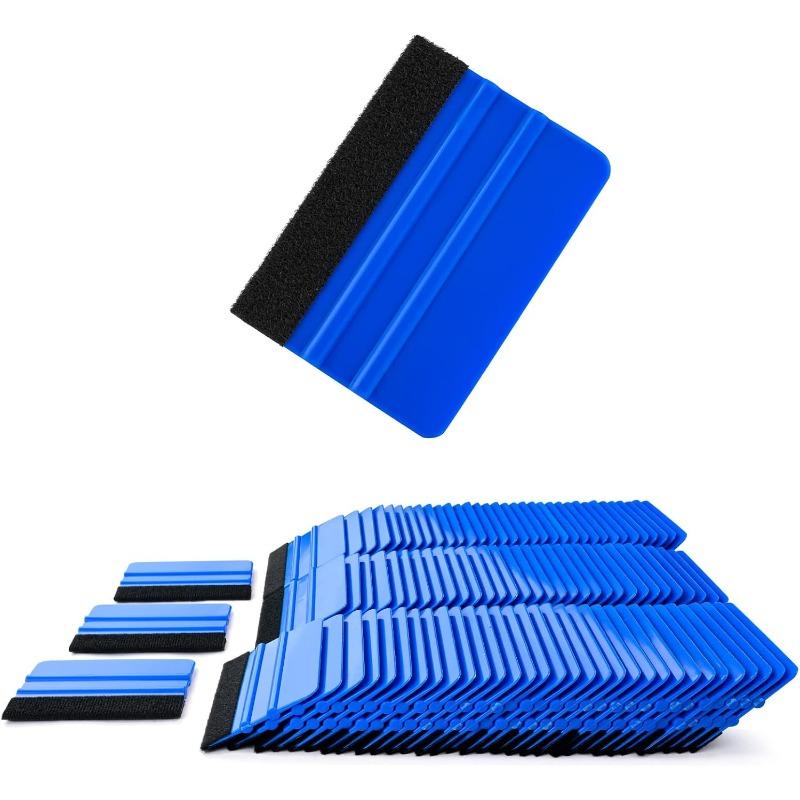 20/100 pezzi Spatola - Spatola Flessibile in Plastica con Feltro in Tessuto per Installazione Decalcomanie Grafiche in Vinile Strumento Raschietto per Car Wrapping