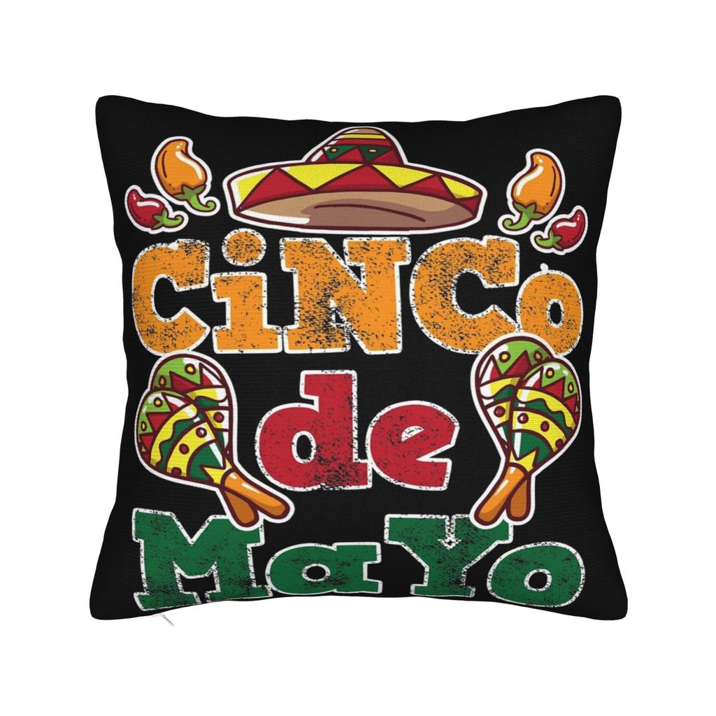 Cinco De Mayo Pillowcase Accessories Printing Cushion Cover Decoration Pillow Case Cover Home Multi Size