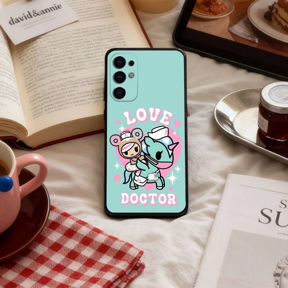 Lovely J-Japan T-Tokidokis   Phone Case For Samsung S 25,24,23,22,30,21,10,9,Ultra,Plus,Lite,FE,4,5 G Soft Black Case