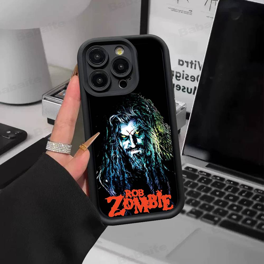 Retro Singer R-Rob Z-Zombie Phone Case For IPhone 17 16 15 13 11 12 14 Pro Max Plus Silicone Cover Shell