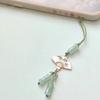Stylish Cyan Pandas/Fan Phone Lanyard Trendy Han Costume Pendants Fashion Bamboo Joint Phone Charm Straps Ornaments