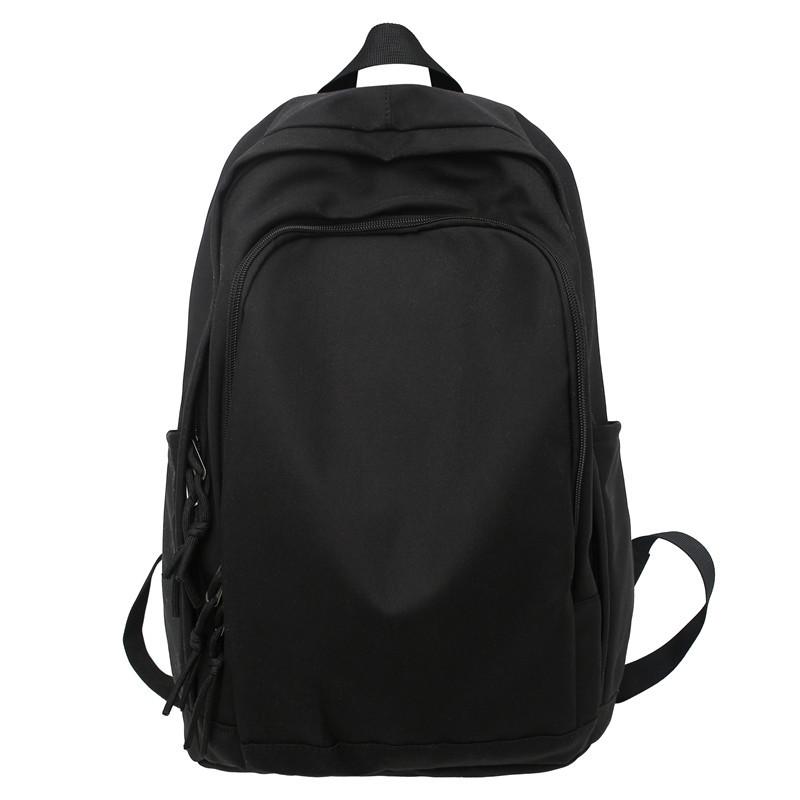 Spring new college style solid color student schoolbag Korean version large-capacity junior high school backpack