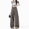 Women's High Waist Cargo Jeans Wide Leg Flare Jeans No Stretch Denim Pants Streetwear Pocket Trousers