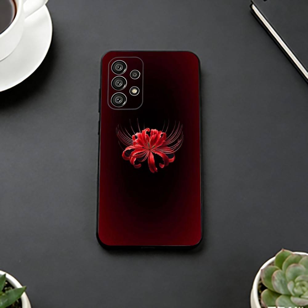 Red Spider L-lily Phone Case For Samsung S25,S24,S21,S22,S23,S30,Ultra,S20,Plus,Fe,Lite,Note,10,Black Cover