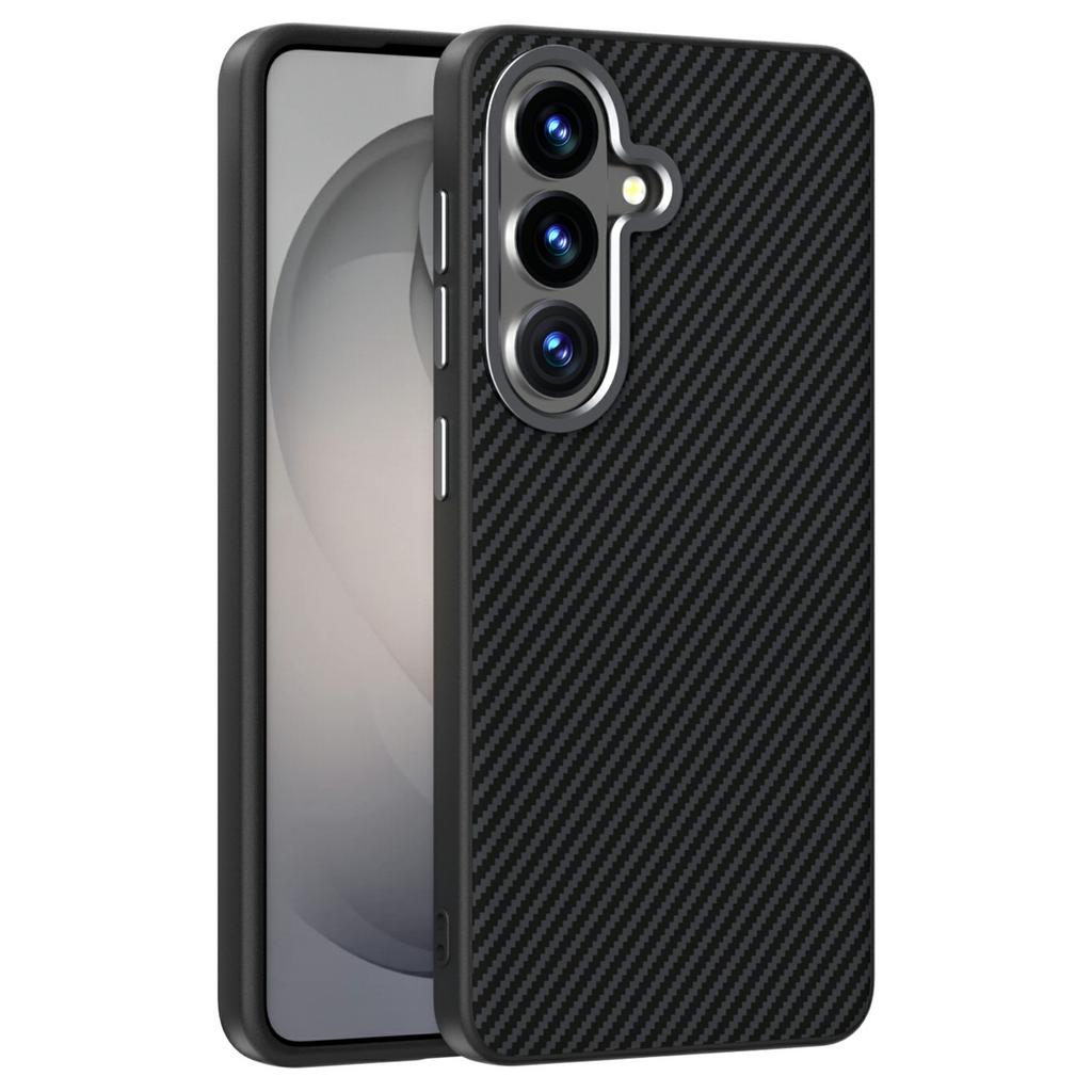 ABEEL For Samsung Galaxy S26+ Magnetic Case Carbon Fiber Texture TPU PC PU Phone Back Cover