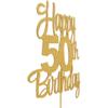 Happy 50th Birthday Cake Topper - 50th Birthday Decorations,50th Topper,50 Cake Party Decorations,50 Anniversary Decor