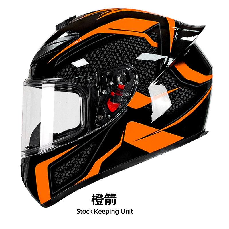 New QK111 Four-Season Full-Face Motorcycle Helmet Unisex Riding Helmet for Adults with Clear or Black Lens Available
