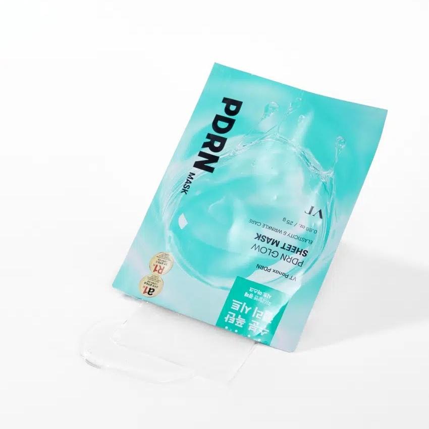 [VT Cosmetics] Линия PDRN Glow - Тонер, Крем, Солнцезащитная Эссенция, Маска, Эссенция-Ампула | PDRN из Женьшеня для Сияющей и Упругой Кожи, Премиальный K-Beauty Уход за Кожей 01_PDRN Glow Sheet Mask (1ea)