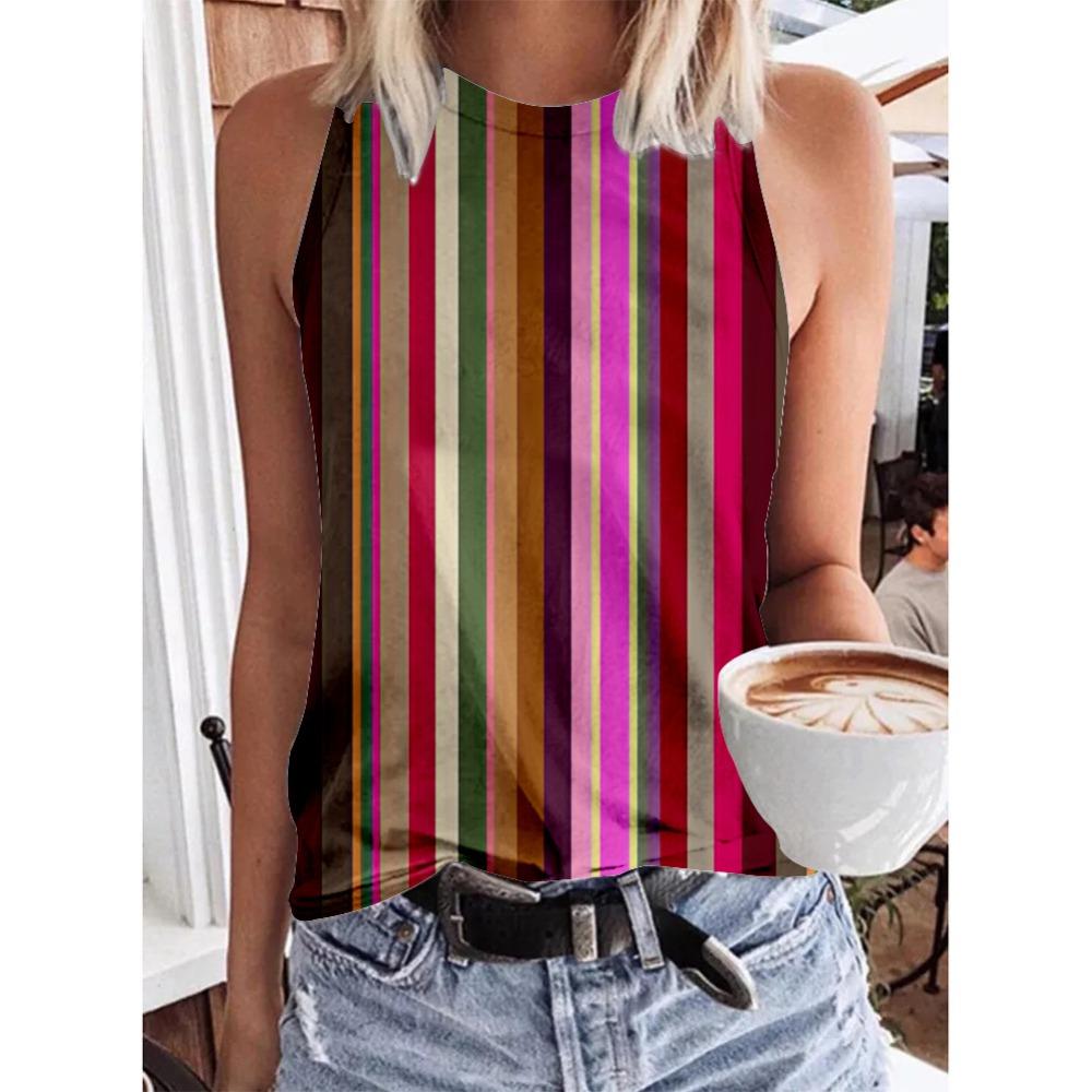 Fashionable geometric rainbow 3D printed vest