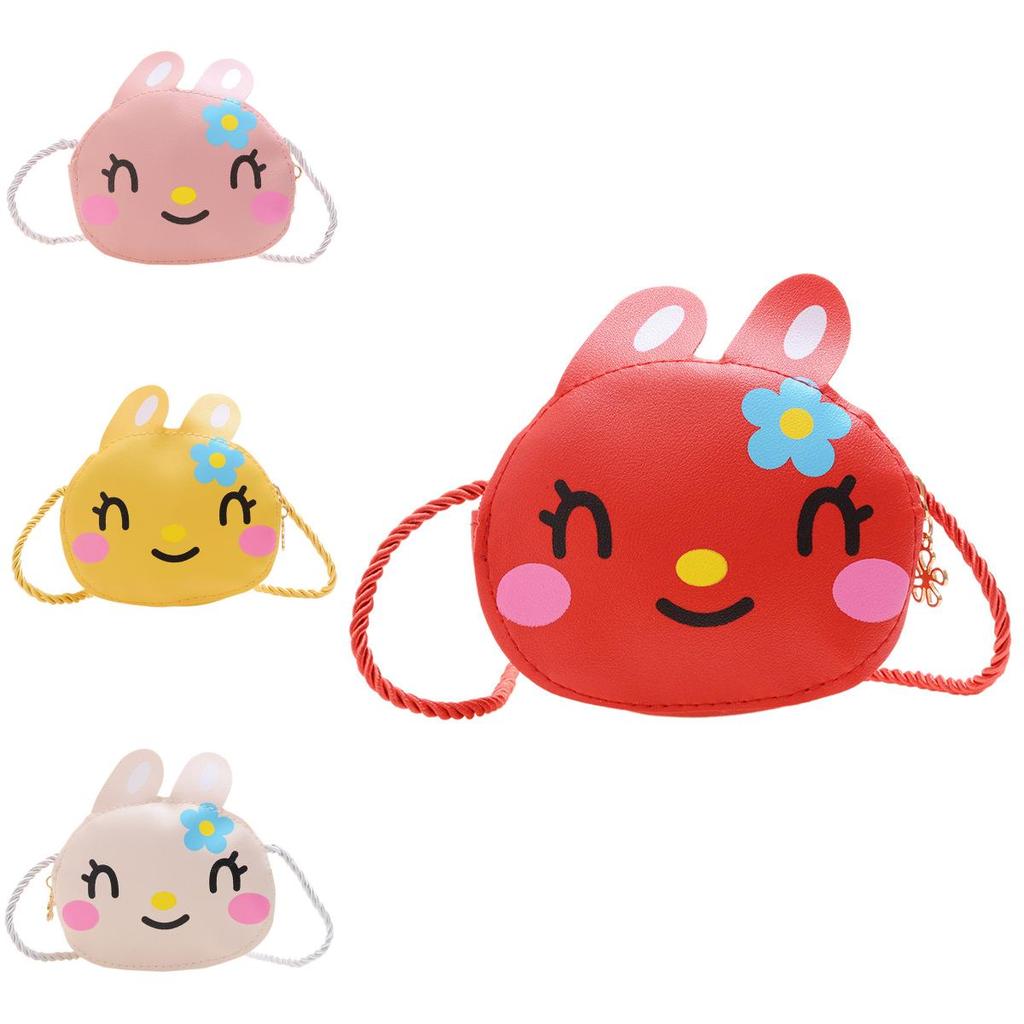 Adorable Japanese Cartoon Bunny Kids Shoulder Bag Cute Flower Design For Boys And Girls